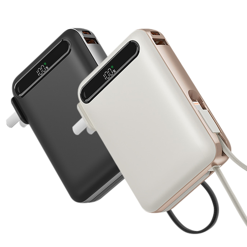 【CCC認證/可登機】HANG AC2 自帶插頭 10000mAh 行動電源 22.5W三合一 PD QC快充