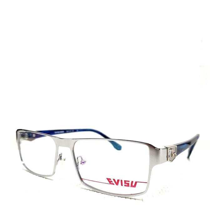 EVISU 日本福神  時尚潮流 亞洲版  銀色金屬框 經典LOGO 深藍鏡腳 光學眼鏡