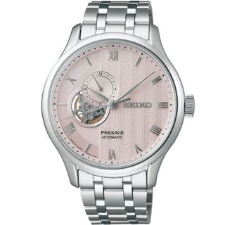 SEIKO 精工 Presage 日式庭園 時尚櫻花小鏤空機械男錶 (SSA465J1)/41.8mm