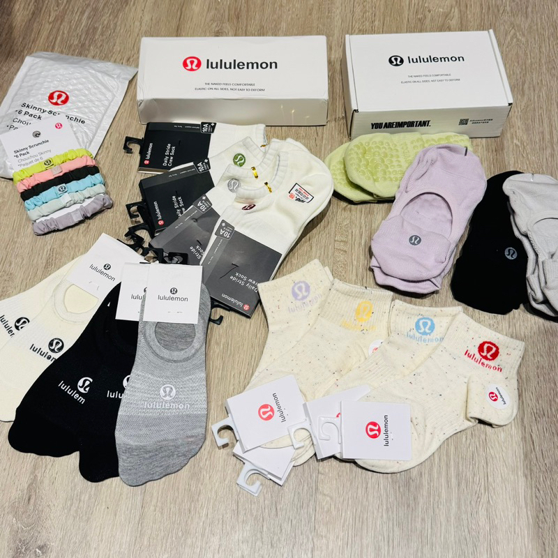 lululemon 🍋 瑜珈襪 女襪 短襪 船襪 組合禮盒