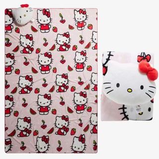 現貨🌟 凱蒂貓 毛毯 抱枕組 Hello Kitty 三麗鷗 官方授權 薄毯 懶人毯 毛毯 正版授權