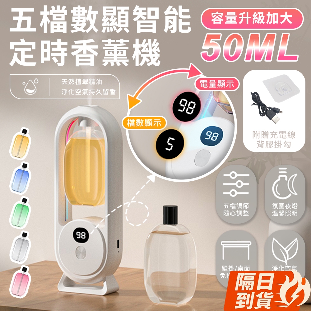 🏆【清SALE】五檔數顯智能自動定時香薰(台灣現貨)聖誕禮物/香薰機/自動噴香機/定時噴香機/無線香薰機/噴香機/擴香