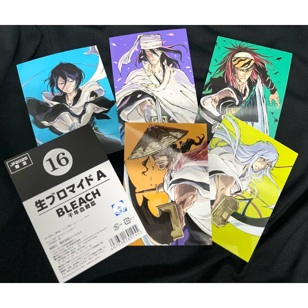BLEACH死神 千年血戰篇JF2025限定相卡 朽木白哉 阿散井戀次 朽木露琪亞 京樂春水 浮竹十四郎