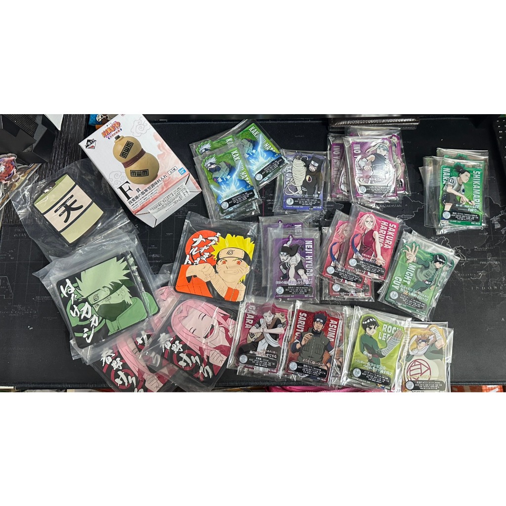 『挖寶區』 一番賞 火影忍者-疾風傳  中忍考試篇 豪華絢爛忍繪卷色紙畫卡 交織出火的意志 側背包 毛巾 杯墊