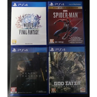 PS4遊戲 Final Fantasy World-中文 漫威蜘蛛人-中文 死亡擱淺-中文 噬神者:解放重生-中文 二手