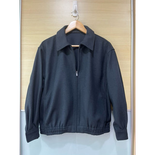 (二手) UNIQLO / 女裝 磨毛寬版布勞森外套 深藍 M號 寬短 外套
