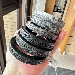 🪻旺小妞🪻天然A貨緬甸翡翠半鐲 烏雞 墨玉 方鐲 手環👉🏻選擇尺寸看商品描述