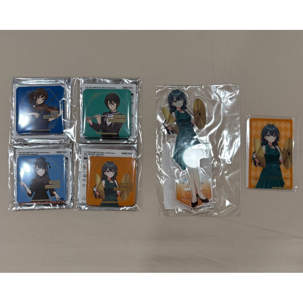偶像大師 20th 交響樂 灰姑娘 sideM 閃耀色彩 学マス 徽章 立牌 透卡（澀谷凜/櫻庭薫/風野燈織/月村手毬）