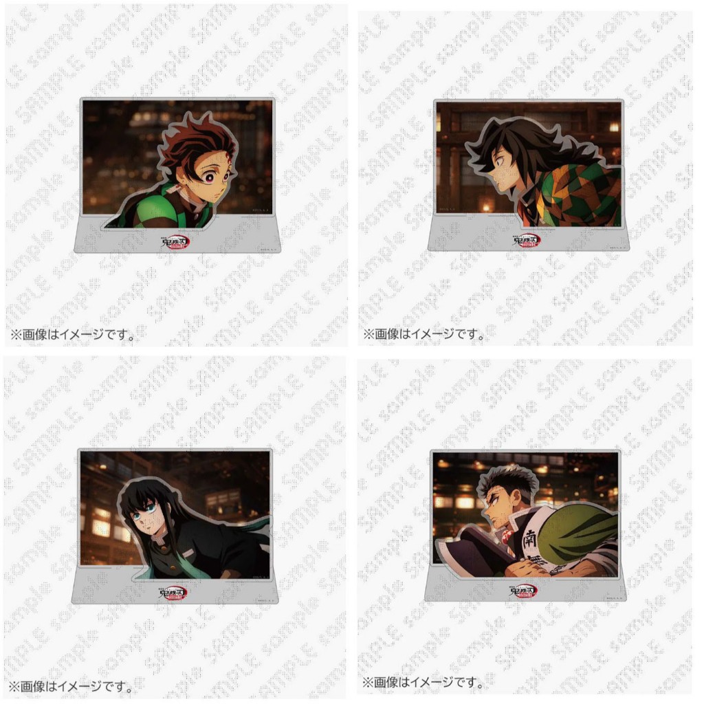 食糧閣✿日本【現x貨】《鬼滅之刃劇場版 無限城 合作咖啡廳》（場面寫壓克力立牌）鬼滅之刃／ufotable／Cafe／童磨／胡蝶忍／竈門炭治郎／富岡義勇／時透無一郎／悲鳴嶼行冥／胡蝶香奈惠／胡蝶姊妹
