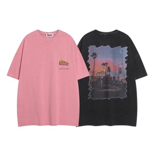 【OTIS】【現貨】落日漢堡店 翻玩 復古 tee 水洗 短袖 寬鬆 OVERSIZE 落肩 街頭