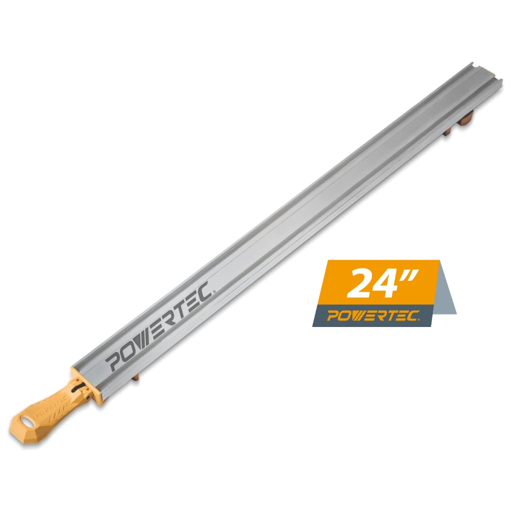 POWERTEC 精準切割靠山尺 24吋 鋁合金直線導板 木工 靠山 導尺 原廠 電圓鋸/修邊機/電動線鋸板夾板材適用