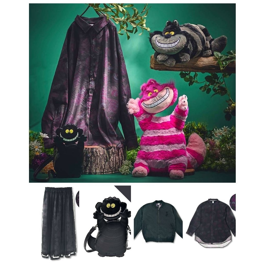 現貨+預購！日本代購 迪士尼 妙妙貓 柴郡貓 2025 玩偶 長裙 襯衫 外套 購物袋 背包 夾克 肩背包 蕾絲裙