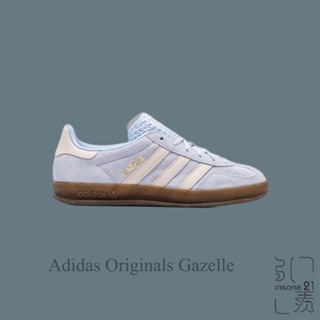 ADIDAS GAZELLE INDOOR 寶寶藍 德訓鞋 白藍 金標 女鞋 JI2717【Insane-21】