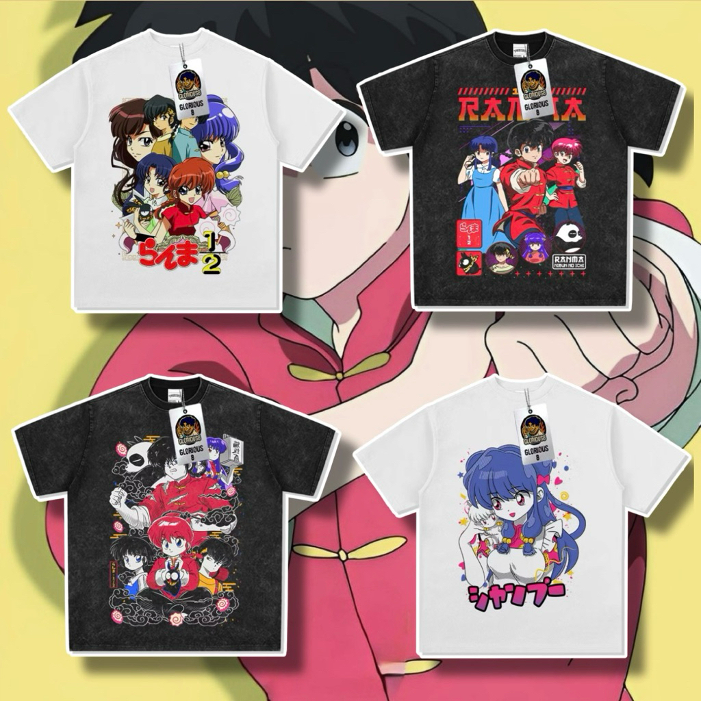 【動漫系列】亂馬½ 美式風格 短袖T恤 日本 動漫 亂馬 漫畫 早乙女亂馬 天道茜 響良牙 天道靡