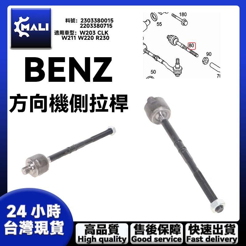 BENZ賓士W203  W220 R230 W211和尚頭 方向機側拉桿 惰桿2303380015 2203380715
