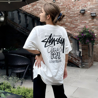 多色可選 Stussy 25SS Classic Gear 經典印花logo 螺紋短袖 美式復古T恤 男女同款 短踢