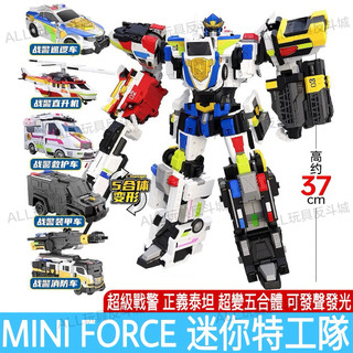 正版 MINI FORCE 迷你特工隊 超級戰警 正義泰坦 變形機器人 兒童玩具 變形玩具車 生日禮物 迷你特攻隊 玩具