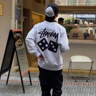 多色可選 Stussy Dice Pigment Dyed Crew 骰子系列 大學T 美式潮流長Tee 長踢 男女同款