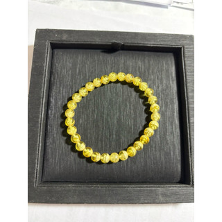 ❤️正品清倉❤️琥珀蜜蠟蓮花手串.6mm.手圍16公分.琥珀蜜蠟蓮花手珠.內雕蓮花.送人禮物🎁.收藏