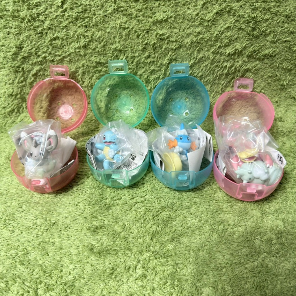 神奇寶貝 寶可夢 轉蛋 扭蛋 洗澡 水躍魚 傑尼龜 泡沫栗鼠 呆殼獸