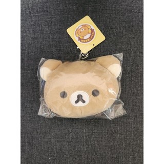 日本帶回 拉拉熊Rilakkuma 大頭造型玩偶鑰匙圈吊飾 可放卡片一卡通零錢