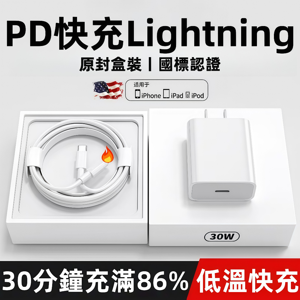 隔日達🚀適用iphone充電器 apple原廠PD快充協議 兼容蘋果全系i8-i16快速充電頭 Lightning充電線