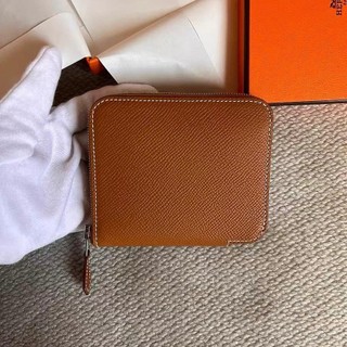 *SHIHNA名牌精品* HERMÈS 愛馬仕Silk'In Compact 錢包 棕色