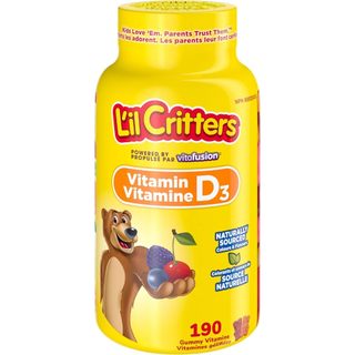 現貨【美國原裝】L’il Critters 兒童維他命D₃ 軟糖 190顆｜天然水果口味・幫助鈣吸收・維持骨骼