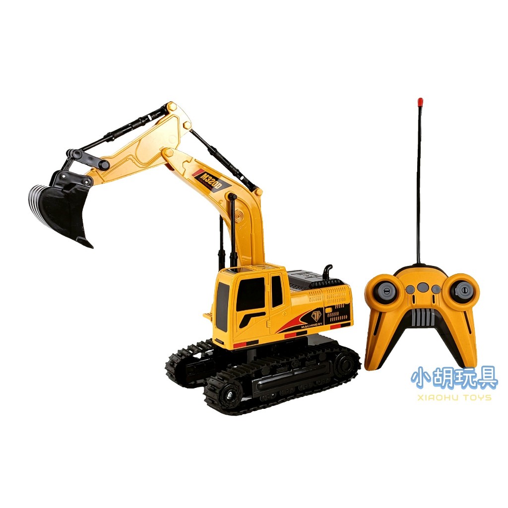 6通遙控聲光挖土機 無線遙控怪手 遙控工程車 遙控車【小胡玩具(電子發票)】