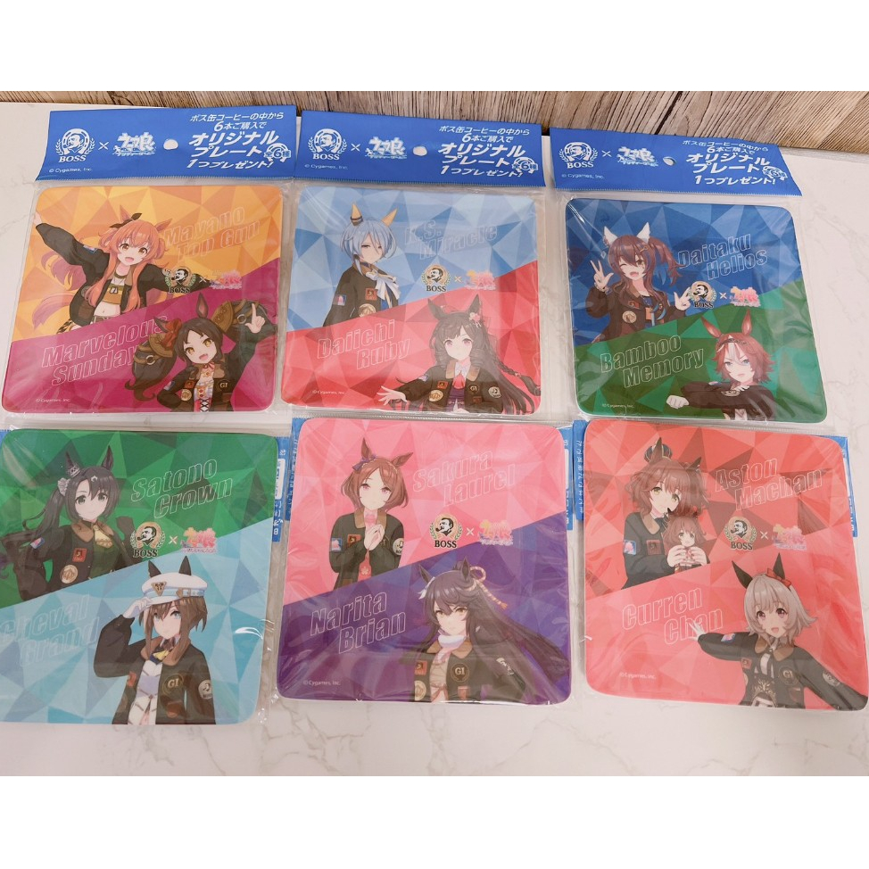 🫧日本限定🫧 賽馬娘 BOSS 咖啡 聯名 盤子 收藏盤 櫻花桂冠  成田拜仁 摩耶重炮 K.S.Miracle