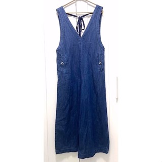 全新 MOMA 單寧大V牛仔連身褲 牛仔褲