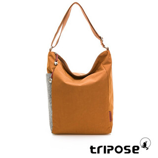tripose 漫遊系列垂墜感斜背包 咖色 卡其