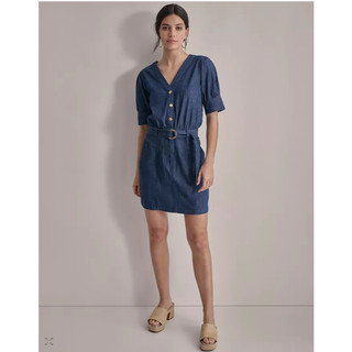 DKNY牛仔洋裝S號全新現貨, 正貨標籤未拆, 深色丹寧洋