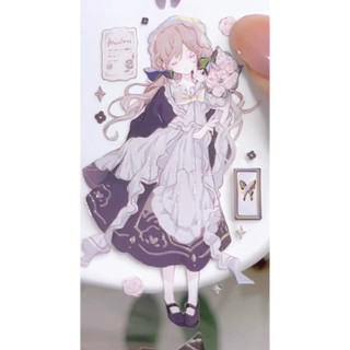 【紙膠帶循環分裝】野香蕉手帳社x巫女sama 晚安 虹光 pet 熱門網紅 俏皮女孩 仙女 實拍 現貨 手帳貼紙 咕卡