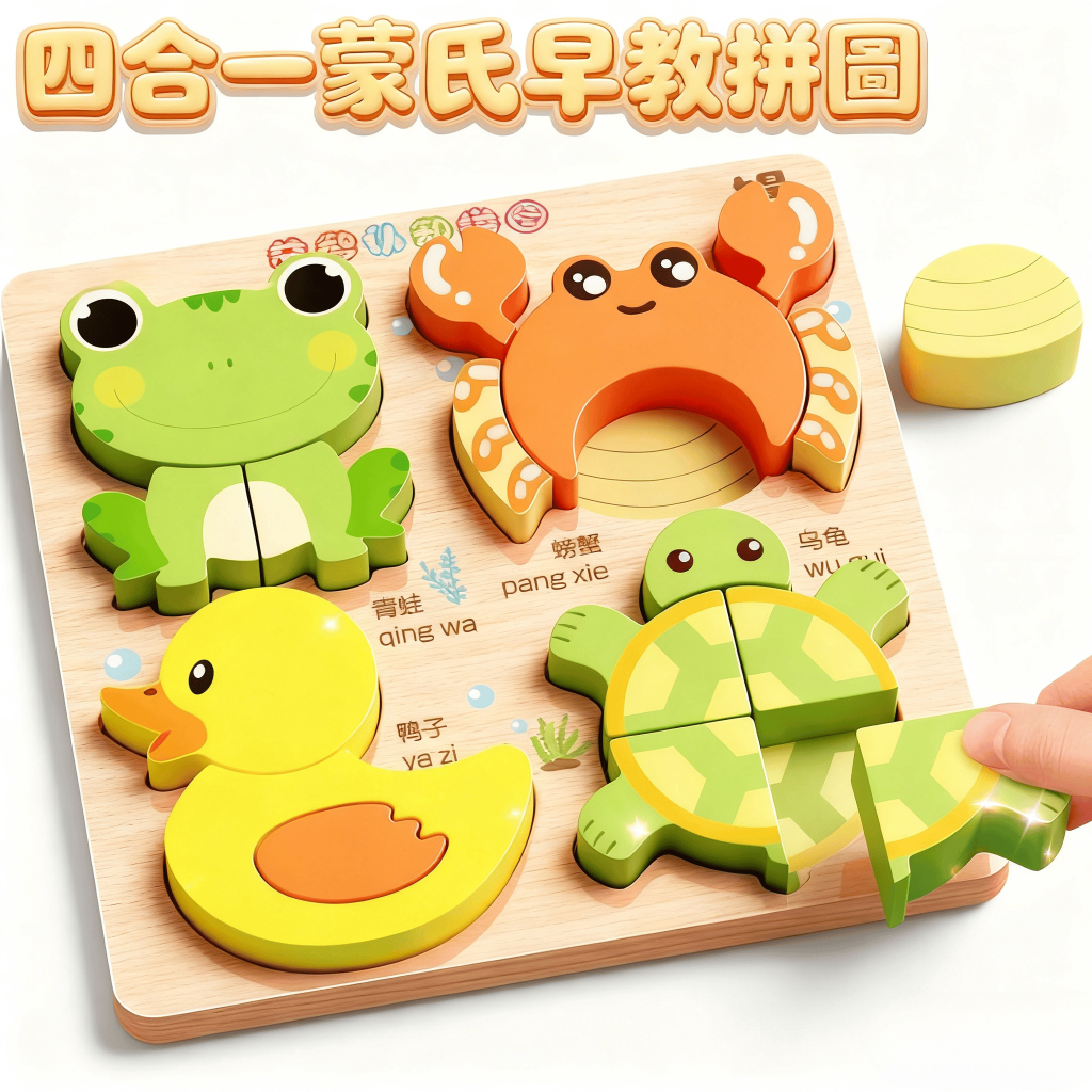 現貨隔日達🚚 3D立體動物拼圖 兒童拼圖 幼兒拼圖 寶寶拼圖 益智拼圖 木質拼圖 啟蒙玩具 早教拼圖 拼圖玩具 木製拼圖