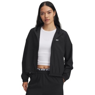 Under Armour 女 Rival Woven 防潑水 連帽外套-6004849-005