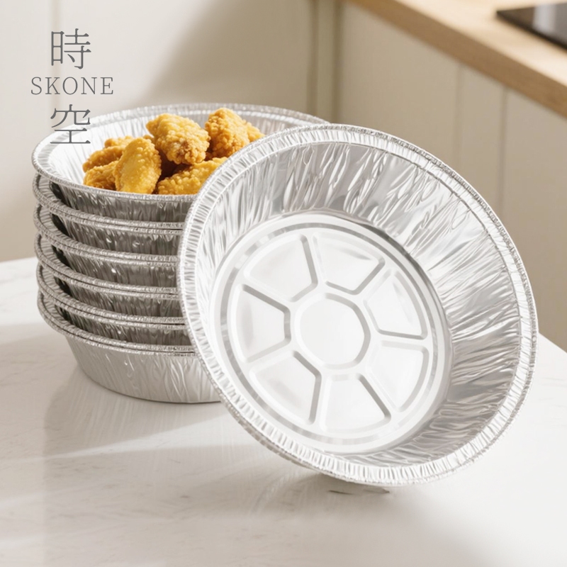 10入組 氣炸鍋鋁箔紙 鋁箔盒 鋁箔碗【時空優品】氣炸鍋烘焙紙 硅油紙盤 錫箔盤 錫箔盒 錫箔烤盤 錫箔烤盤 氣炸鍋紙