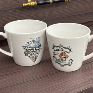 【全新】Disney迪士尼公主系列陶瓷對杯 馬克杯 250ml