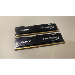 金士頓 Kingston HyperX FURY 黑色 DDR4 2400MHz 2支共16GB 台中北屯