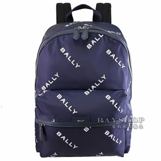 睿鈞國際精品 BALLY 6306644 CODE 滿版LOGO大後背包.深藍 現貨