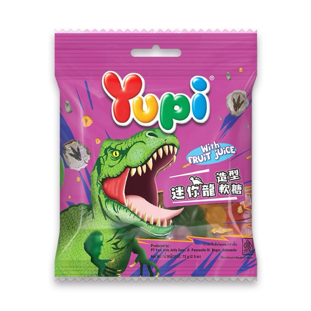 印尼 YUPI呦皮迷你龍造型軟糖72克
