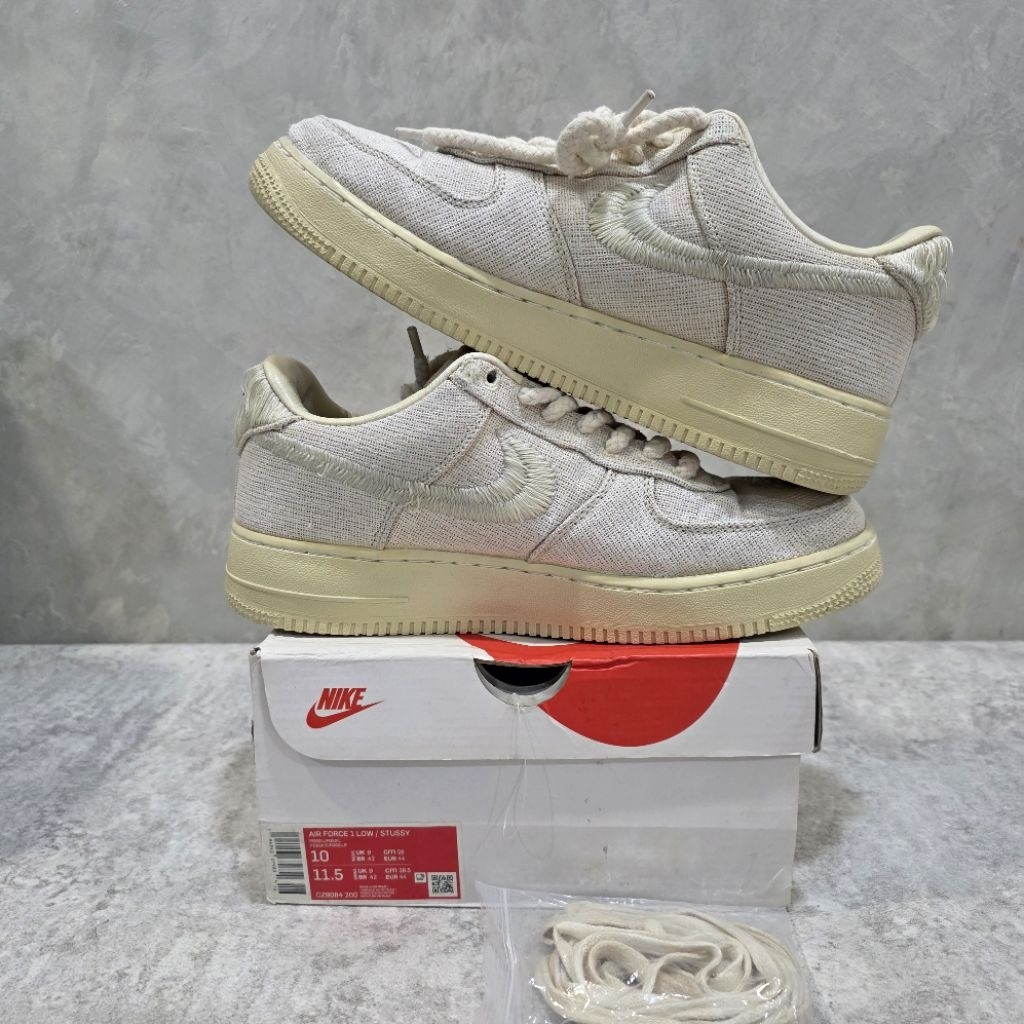 [二手B級] US10 Nike Air Force 1 x Stussy 米 CZ9084-200