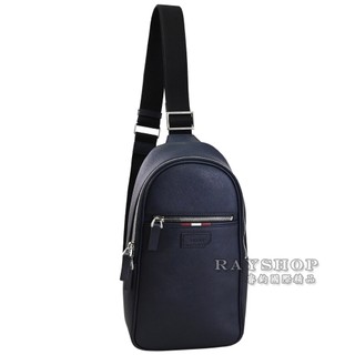 睿鈞國際精品 BALLY 6238427 PHIL 烙印LOGO單肩後背/胸口包.深藍 現貨