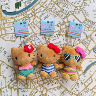 *《小巴趴趴造》現貨有發票！日本正版【季節限定曬黑Kitty吊飾】Hello Kitty 鑰匙圈 吊飾 Sanrio