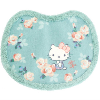 妮可日貨 日本 SANRIO 三麗鷗 HELLO KITTY 地毯 地墊 墊子 廁所 花朵 刺繡 藍綠