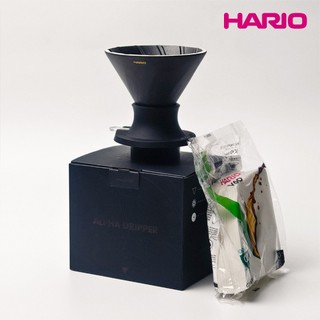 【HARIO】α 阿爾法凹肋陶瓷 Switch 浸漬式聰明濾杯-02黑