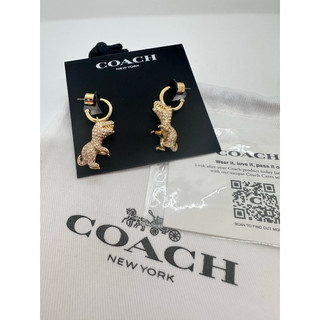 美國🇺🇸代購-Coach專櫃款Rexy金色恐龍🦖耳環