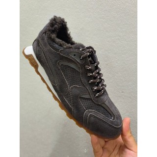 超級牛貨【shoes鞋魔】外貿正品ASH女鞋 25冬季新款KASAR磨砂皮運動鞋 復古加絨保暖德訓鞋 舒適輕量毛毛鞋女