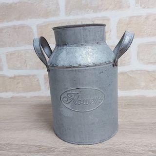 點點蘑菇屋 超低特價 馬口鐵製牛奶桶花器擺飾 盆栽架 花架 ZAKKA 置物架 花盆飾品 花園盆栽 鄉村風雜貨 台灣現貨