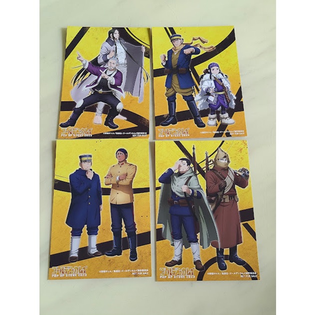 [睡睡蛙小池] 黃金神威 明信片 2023 杉元佐一 尾形百之助 阿席莉帕 白石由竹 月島基 海賊房太郎 鯉登 瓦西里